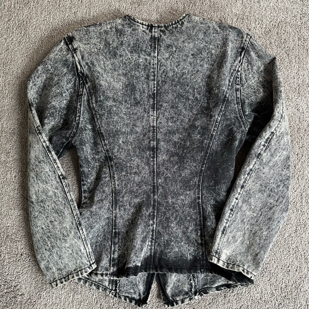 Vintage Acid Wash Gray Denim Jacket - Picture 2 of 10